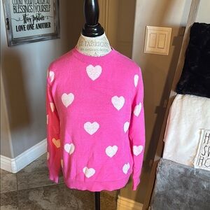Pink Heart Sweater